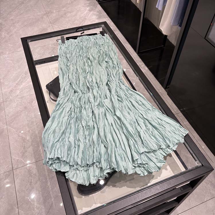 25年春夏新款女装 时尚轻奢褶皱纹理设计休闲简约半身裙-25Y1169