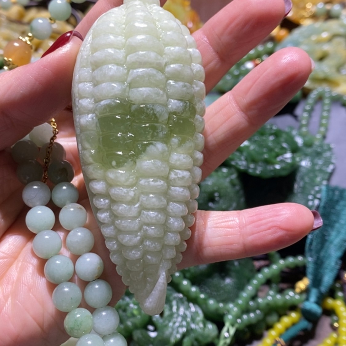 【闪购商品】岫玉毛衣链未镶嵌