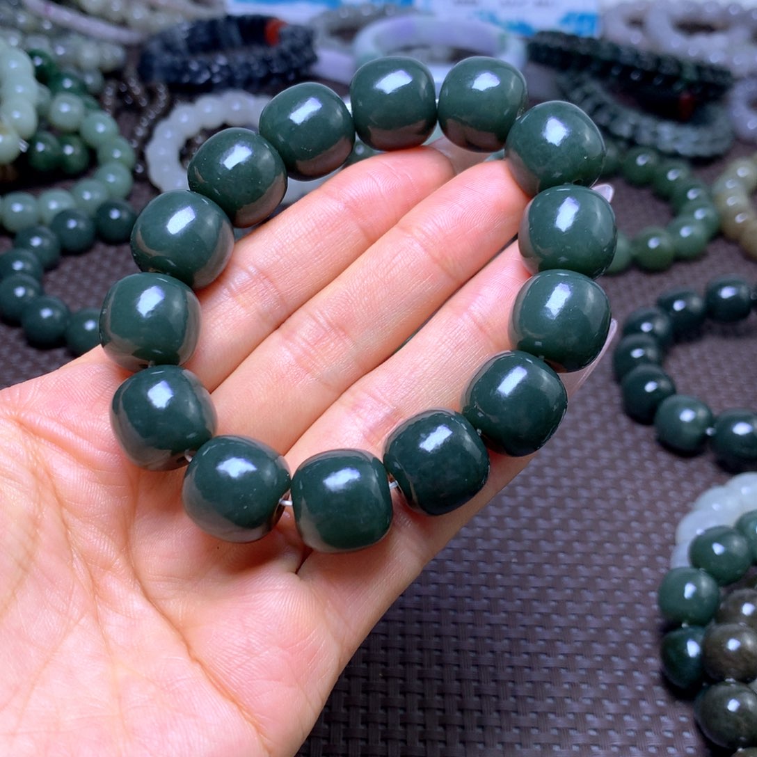 和田玉未镶嵌手串卡16