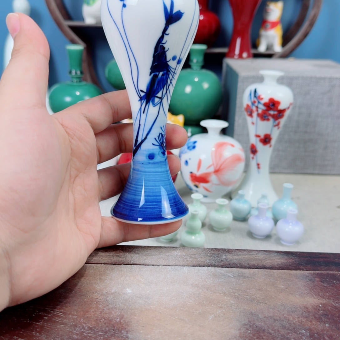 陶瓷手工小花器摆件