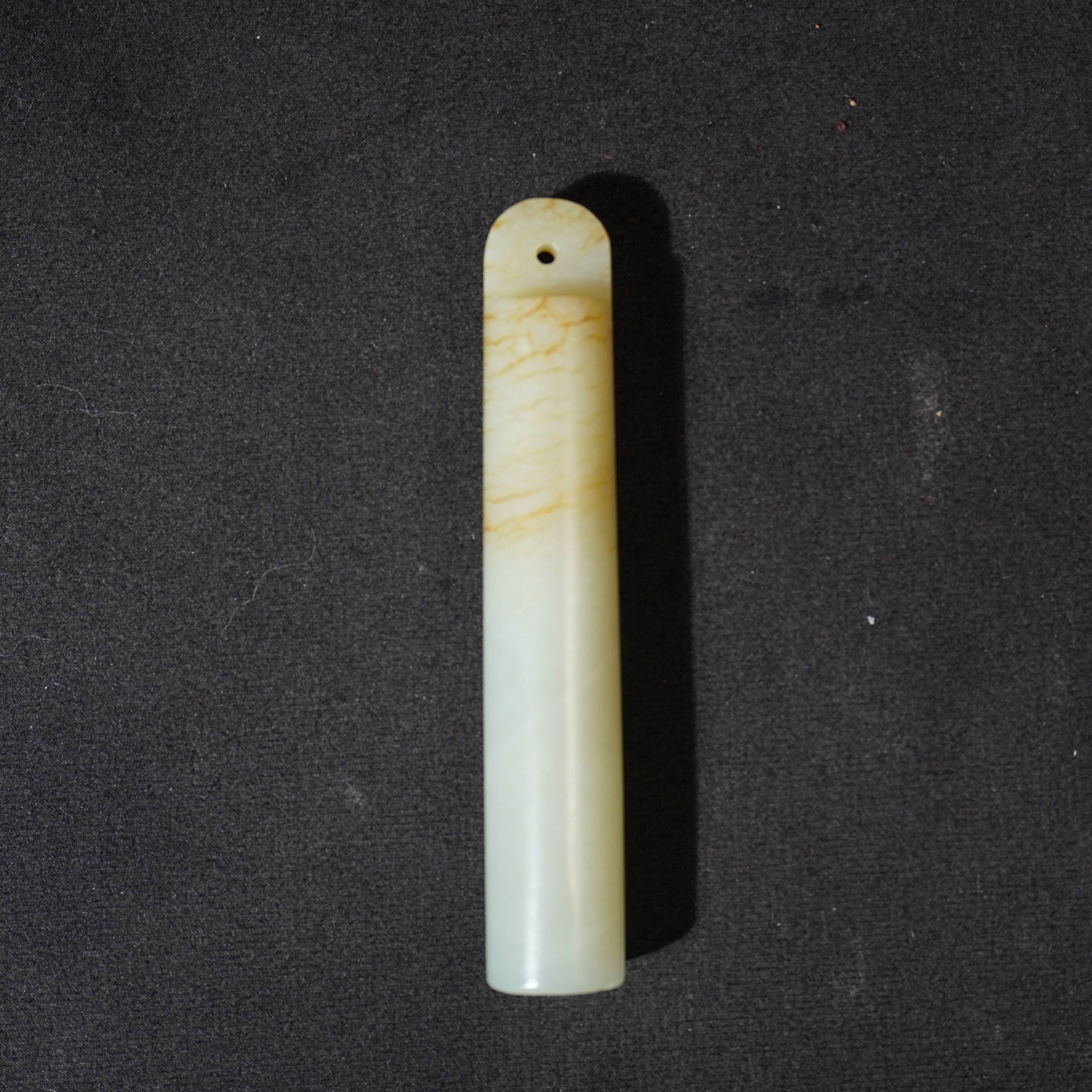 72G273  清 和田玉翎管