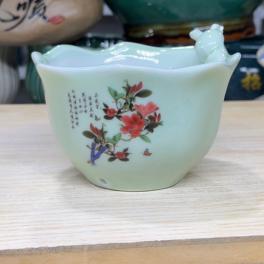 陶瓷绿植多肉微瑕花盆口径11*7.5