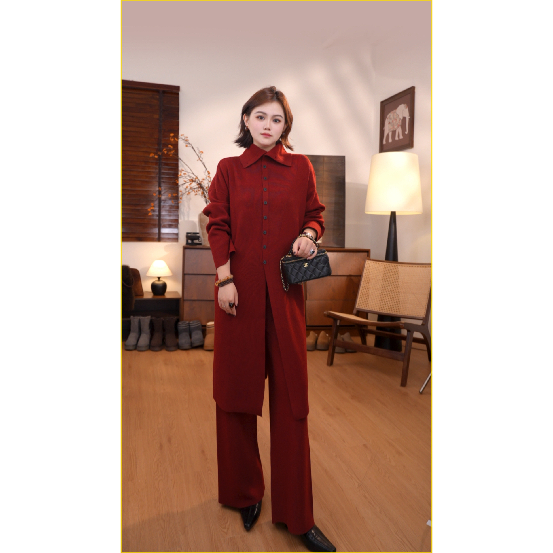 SANQIAN ｜‘温柔而坚韧的女性之美’‘巴尔素洗水工艺 ”羊毛” A21368