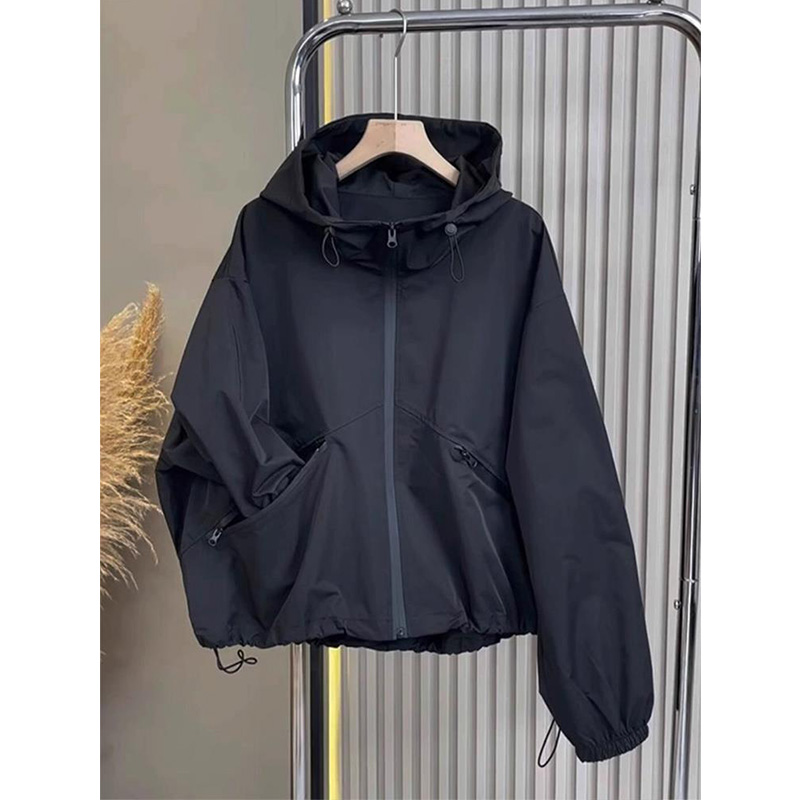 夹棉加厚美式运动冲锋衣外套女冬季2025新款今年流行工装风衣夹克