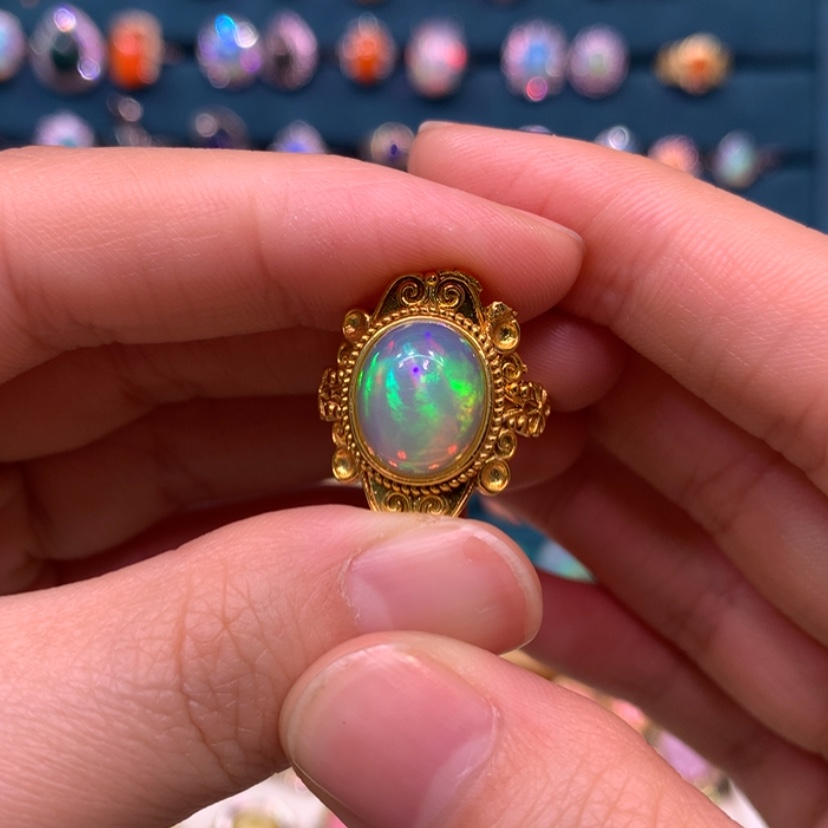 【闪购商品】欧泊戒指款式银S925镶嵌