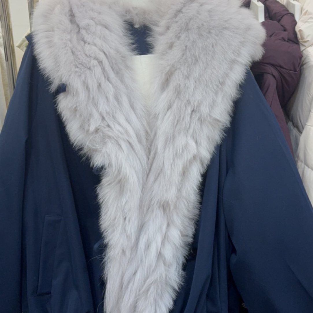 狐狸毛服蓝色显瘦气质网红短款名媛秋冬