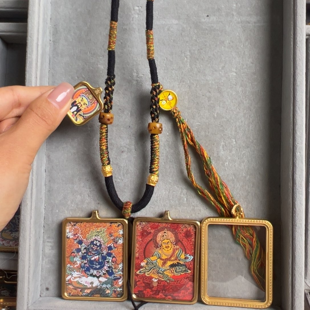 吊坠玮*双面定制 大黑天 黄老爷