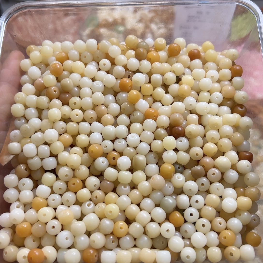 菩提根/象牙果吊坠卡8多宝桶珠100颗