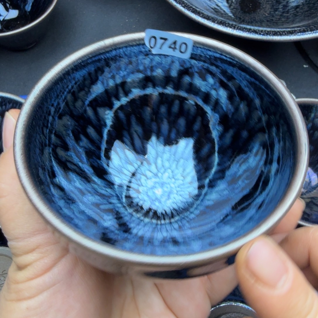 茶盏秦国凤百花束口740