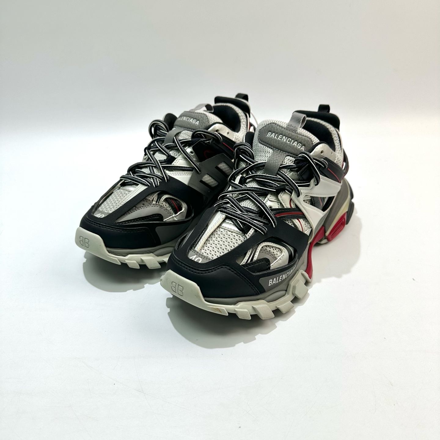 99新 Balenciaga/巴黎世家 40码 黑灰Track1.0老爹鞋 SY0975