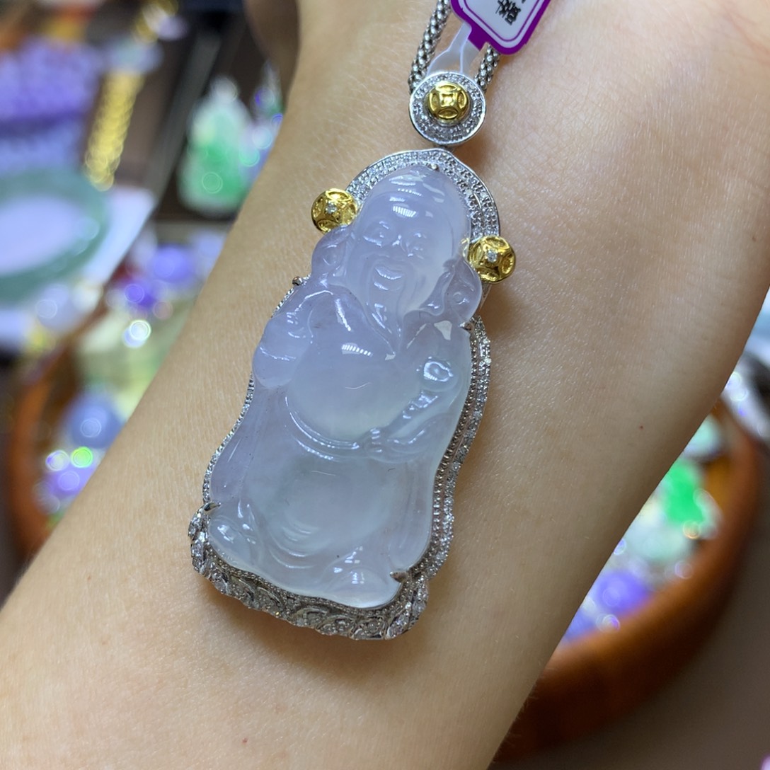 【闪购商品】翡翠颈饰18K金镶嵌翡翠