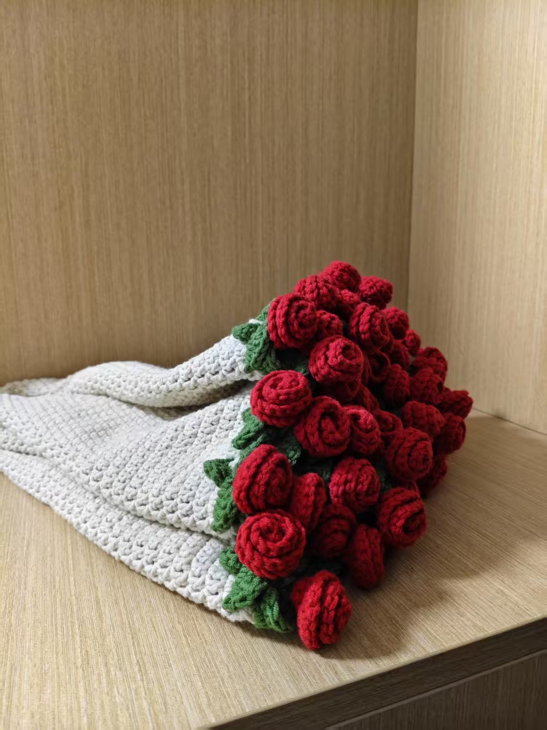 玫瑰花毯 材料包  需要自己动手编织