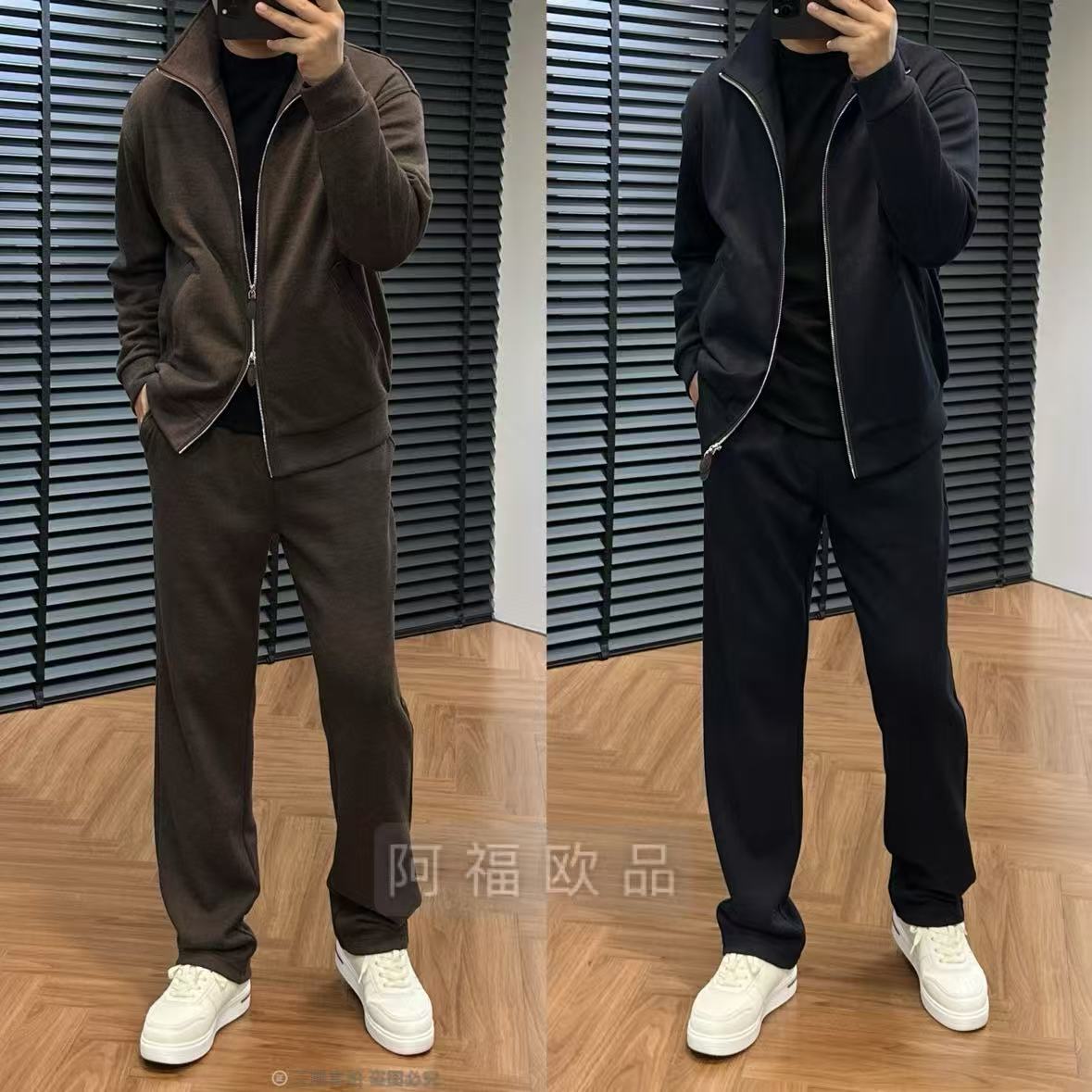 【雅绅男装】男士L*P净奢超细羊毛混纺定织套装秋季