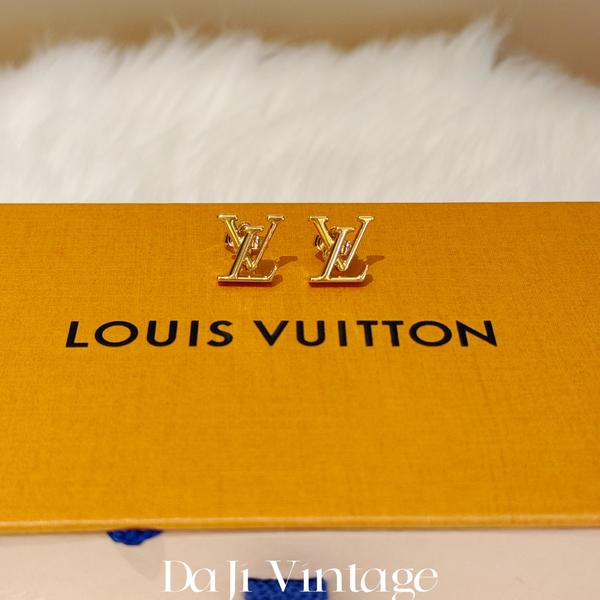 大吉中古/LV路易威登logo金色耳钉