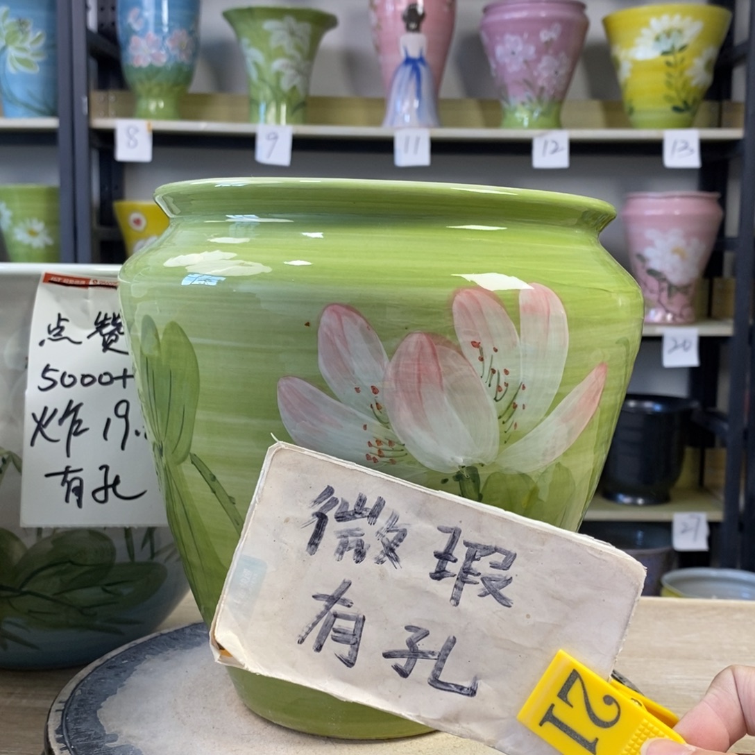 景德镇手工手绘陶瓷花盆