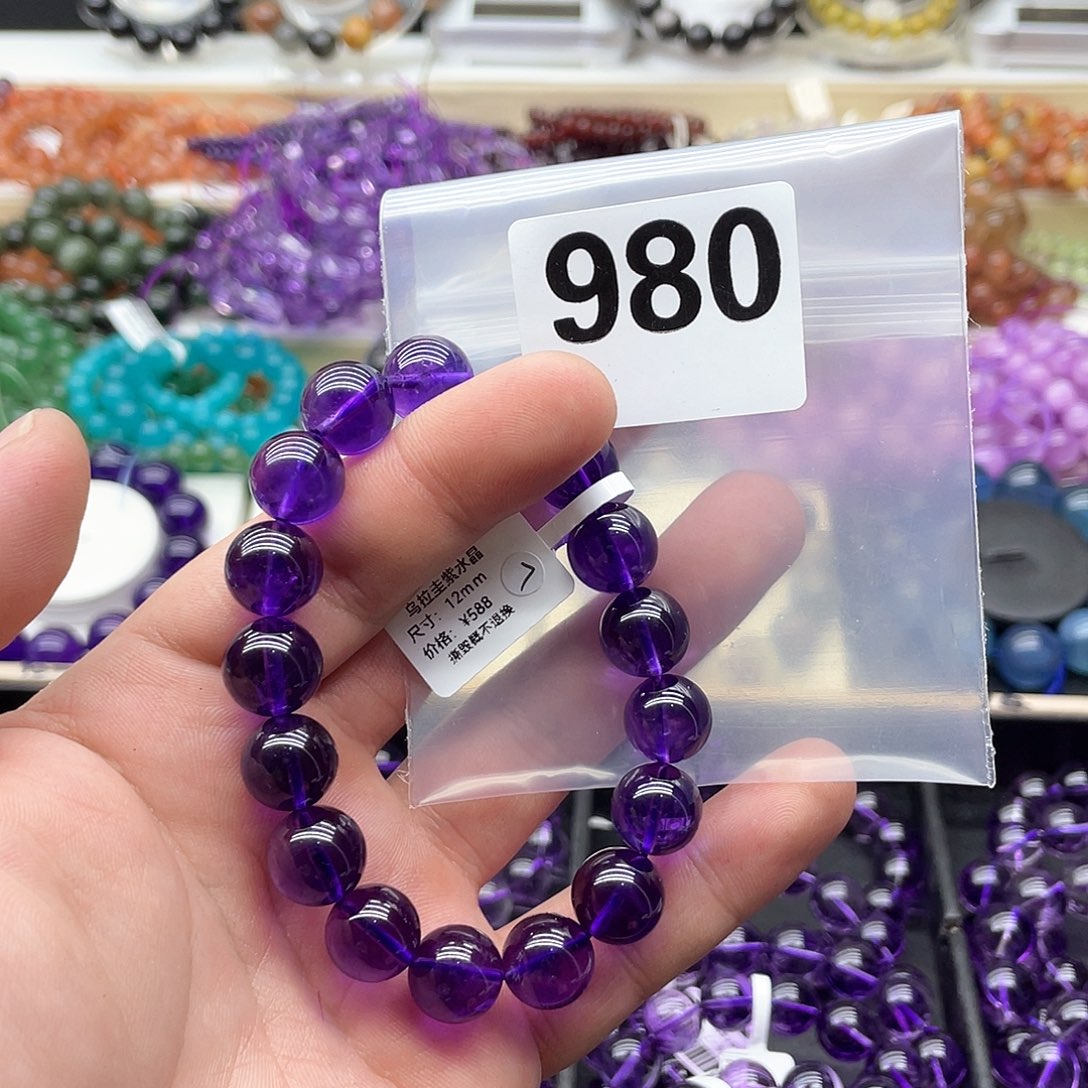 水晶手链未镶嵌?****天然