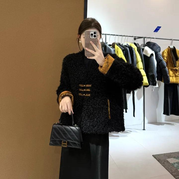 新中式复古国风盘扣外套冬季新款高级感洋气百搭轻奢小众休闲秋冬