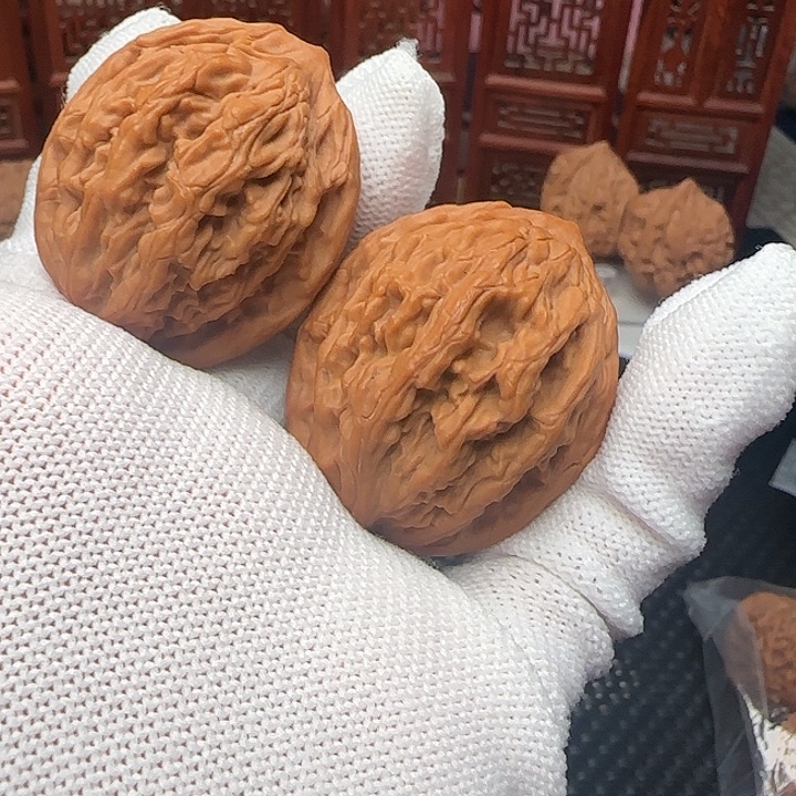 吊坠文玩核桃全品虎头异形收底38