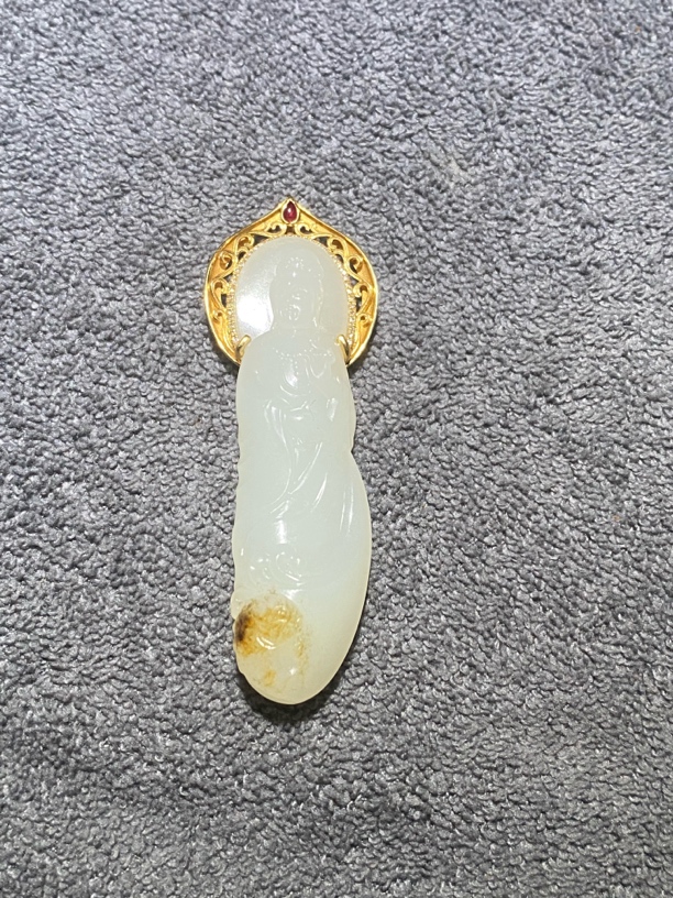 新疆和田玉观音 19.3g