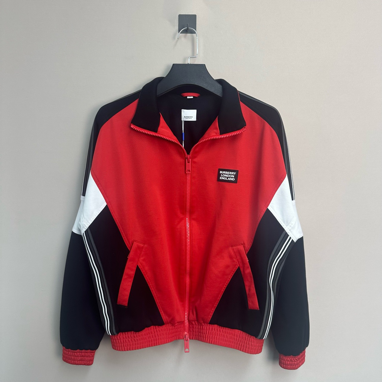 Burberry/博柏利拼接机车夹克/L码/99新/公价8400