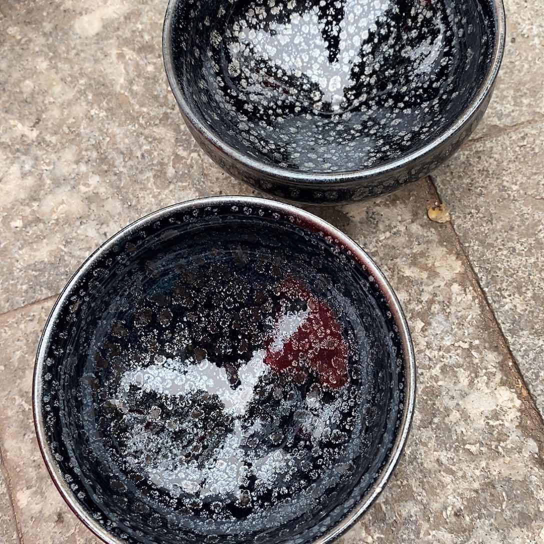 茶盏月****飘建盏香炉两个