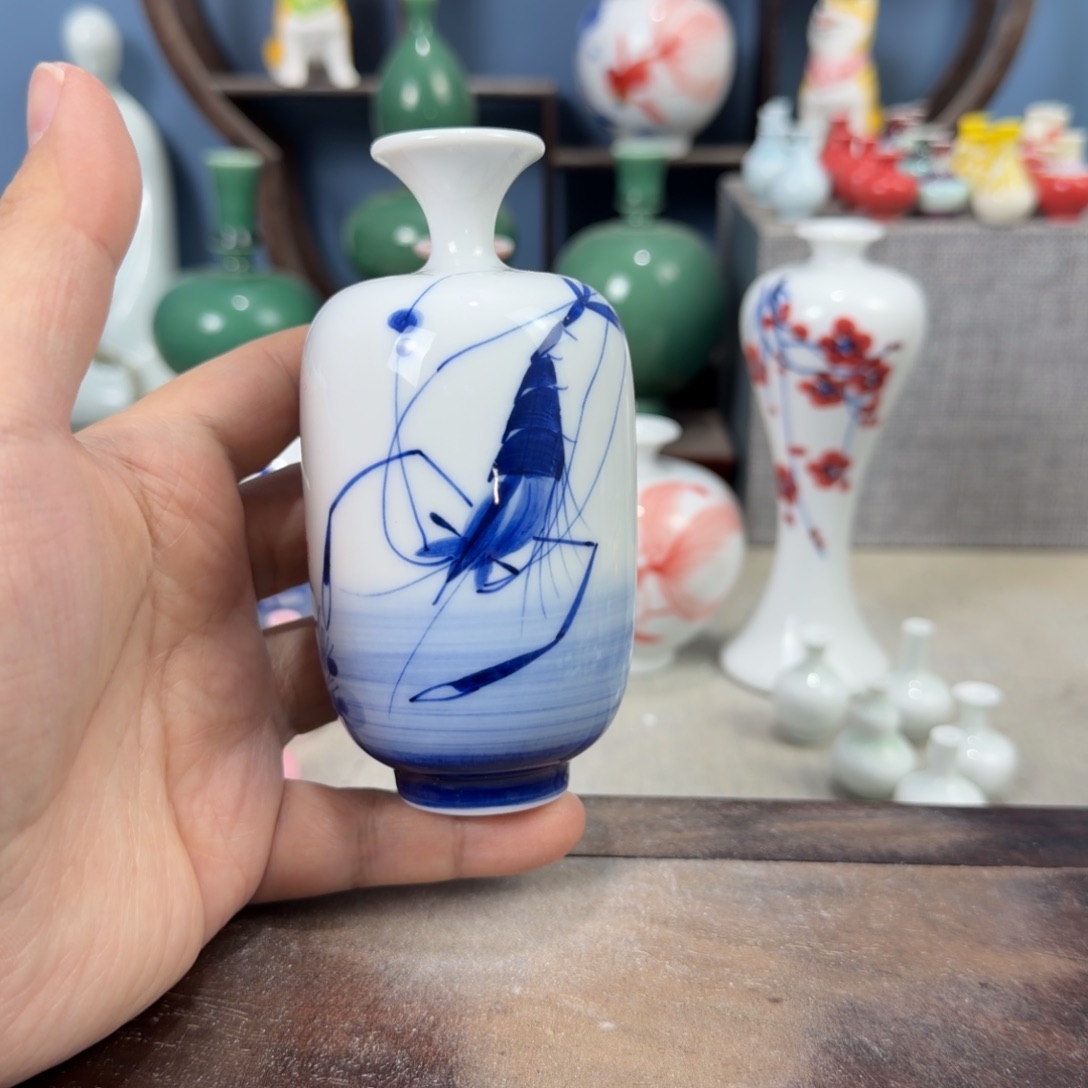 陶瓷手工小花器摆件