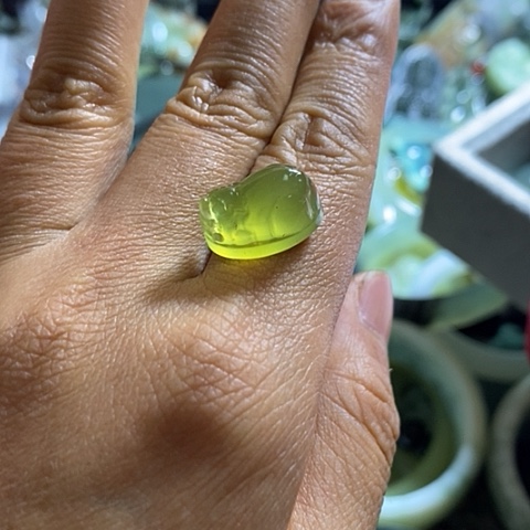岫玉戒指未镶嵌一个