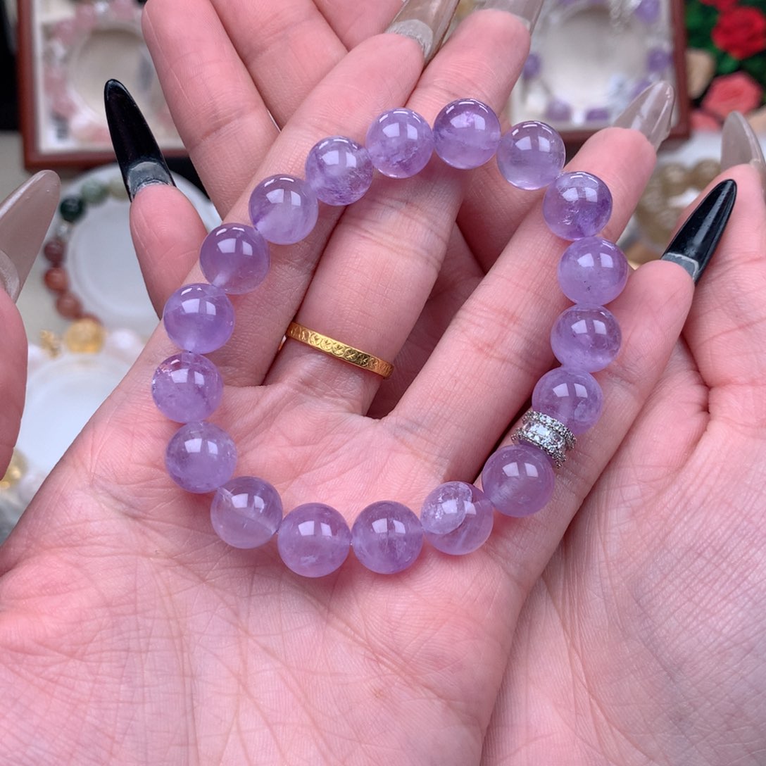 水晶手链未镶嵌薰衣草紫水晶diy