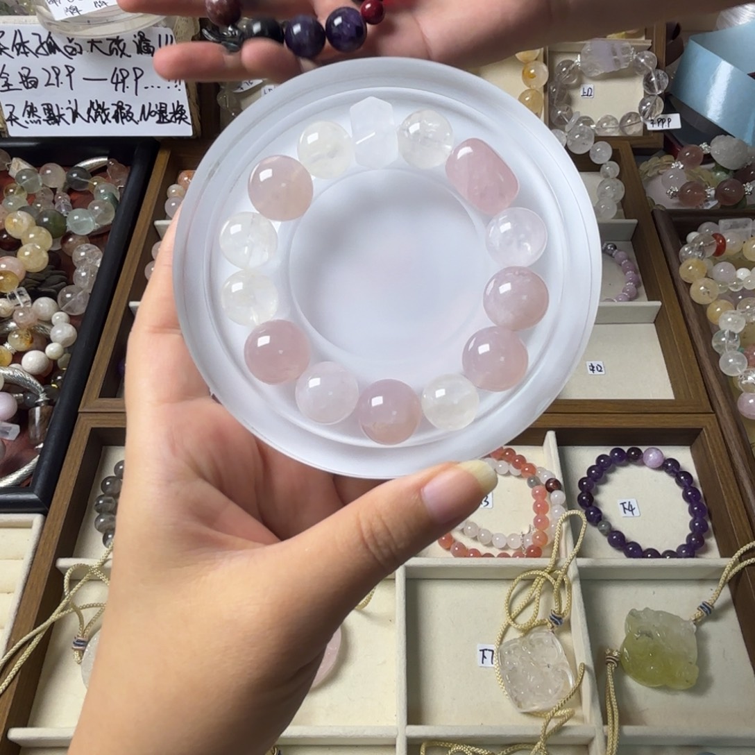 胖***鲸未镶嵌水晶手链995号紫马粉