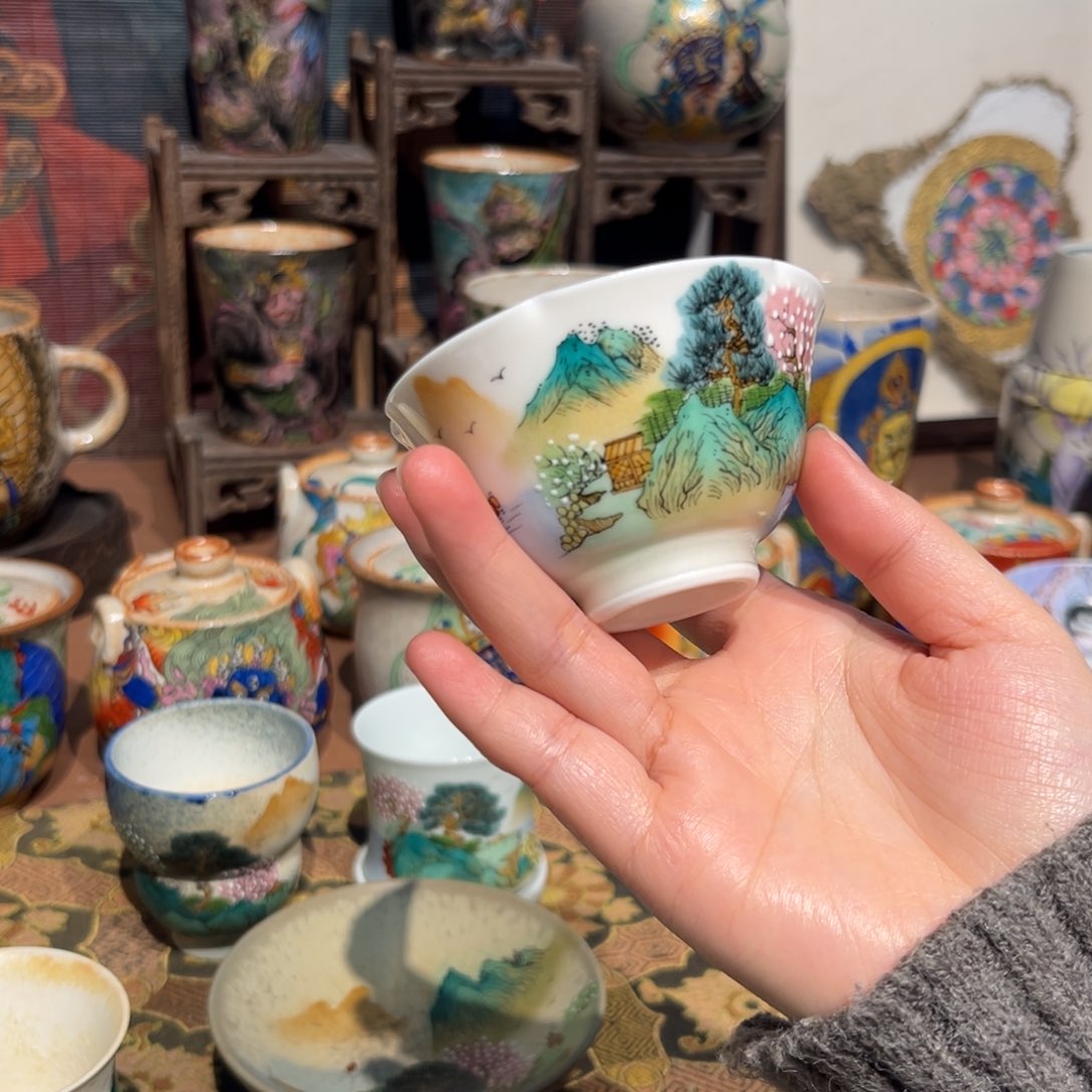 6山水景德镇手工手绘制作