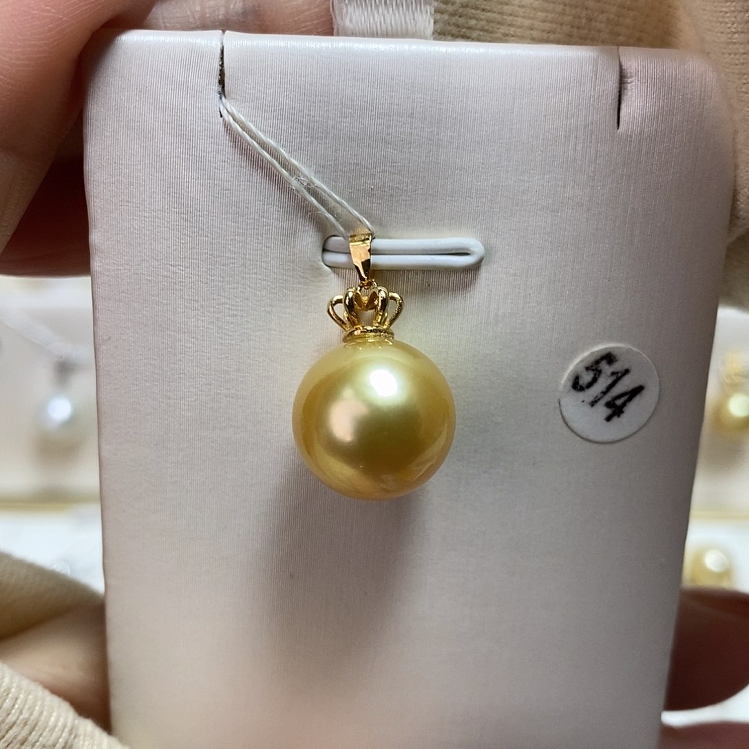 海水珍珠吊坠(不含链)18K金镶嵌