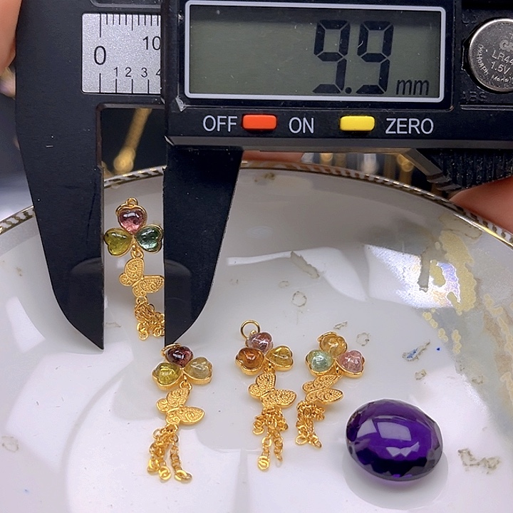 银S925镶嵌颈饰紫晶紫晶925镶嵌89