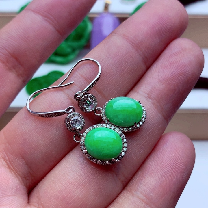 翡翠未镶嵌耳饰耳饰