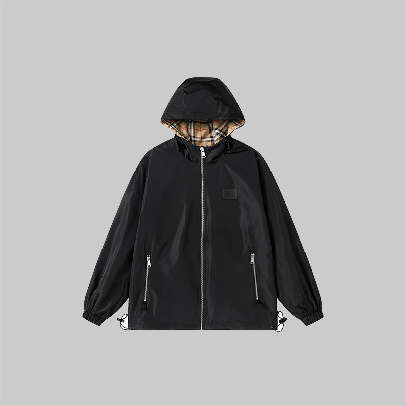 （双面穿运动夹克）男士双面穿经典格子外套-1