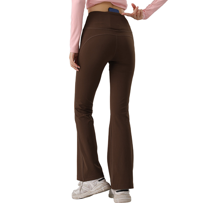 运动裤女高腰收腹宽松显瘦喇叭裤高弹提臀显高休闲透气微喇瑜伽裤