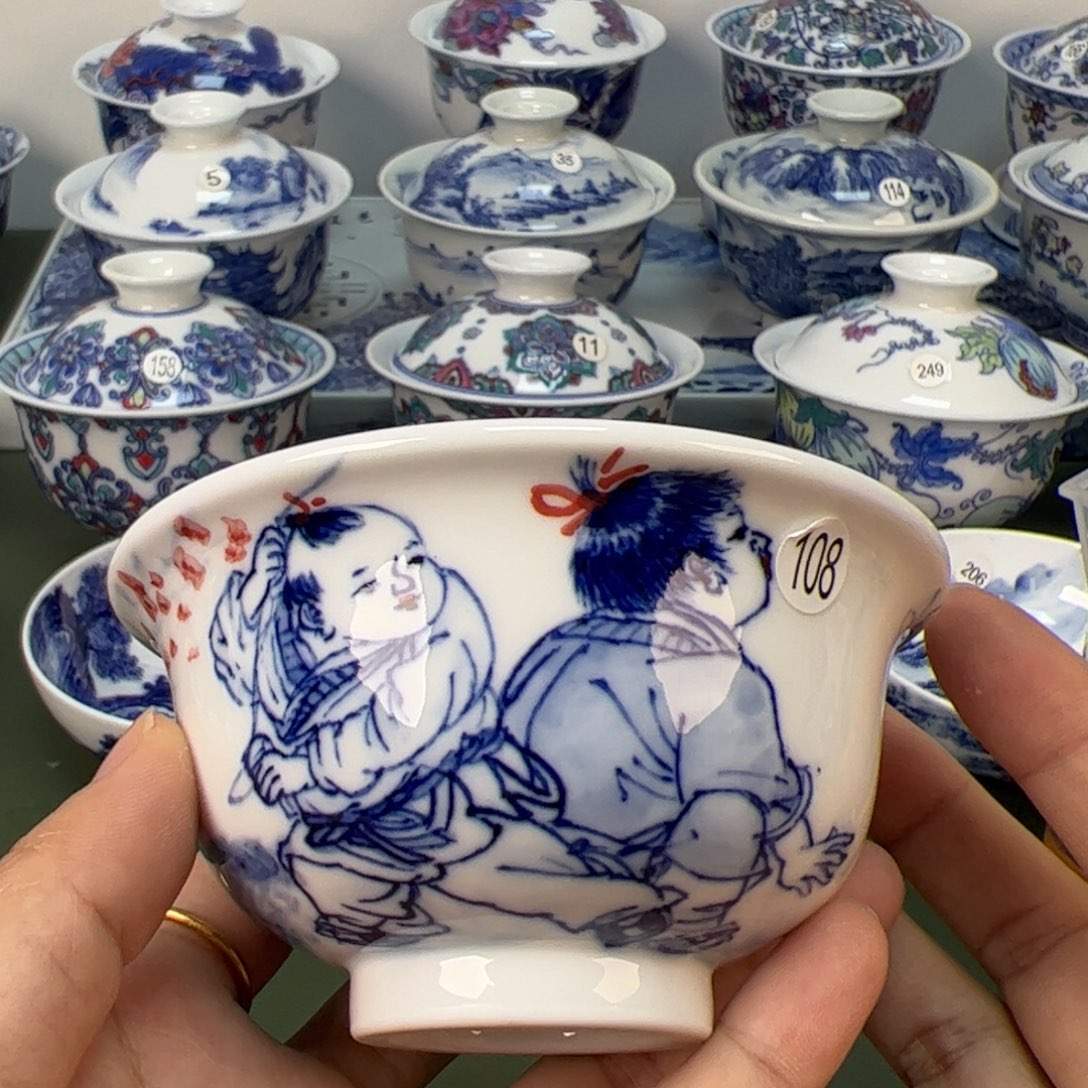 木木景德镇纯手绘茶具108
