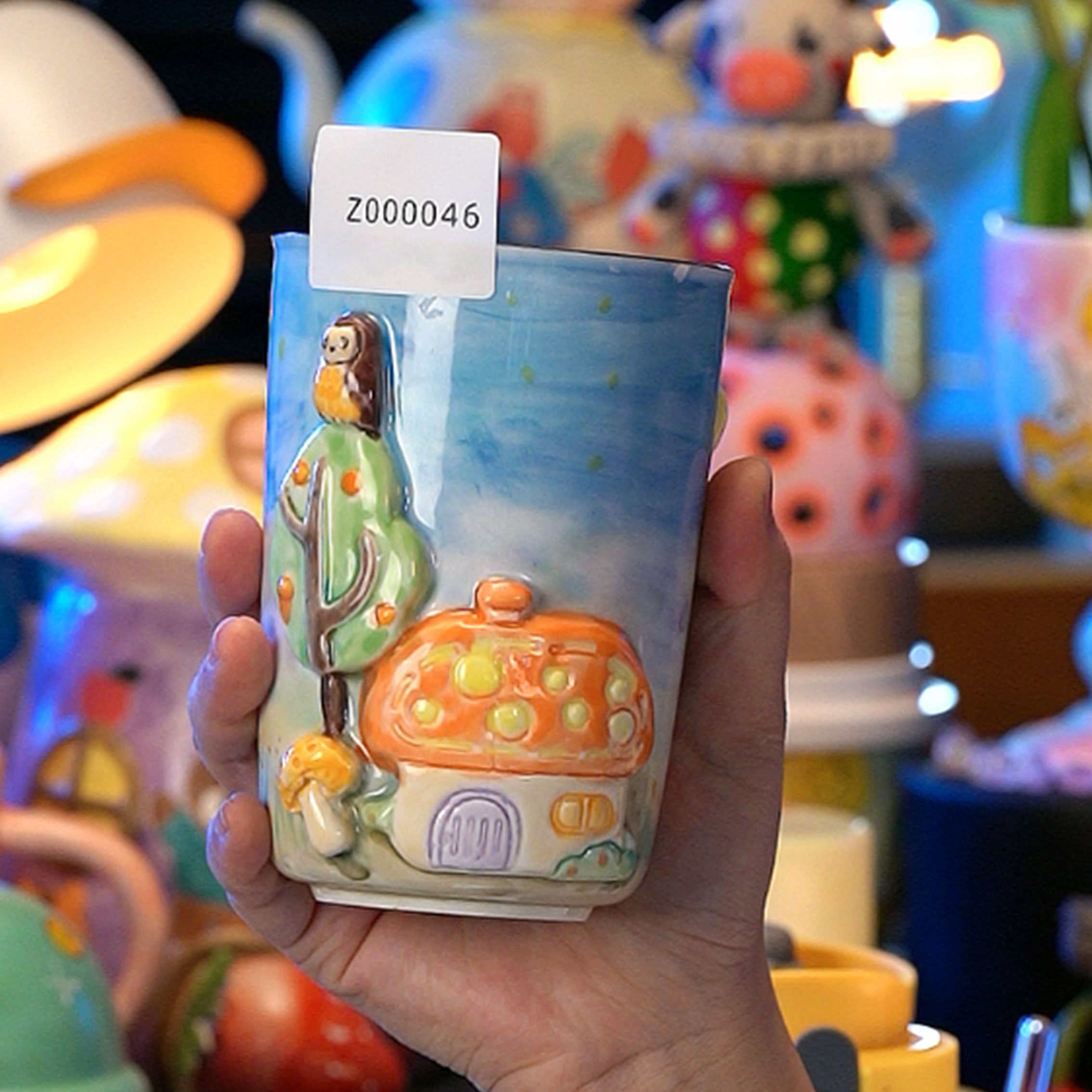 Z052小房子卡通创意可乐杯 