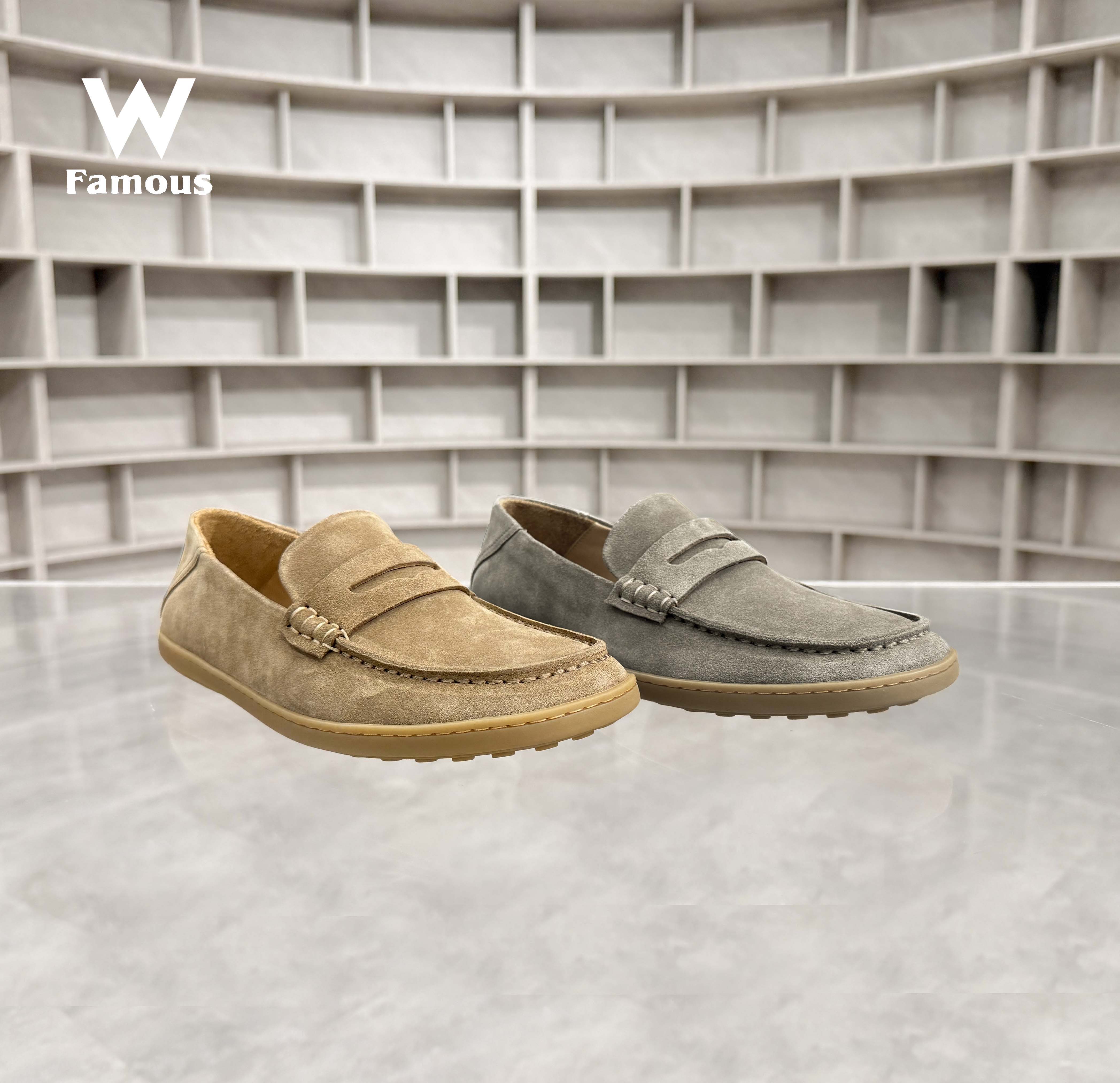 【夏季上新】25211 - 牛反绒/牛里牛垫/橡胶大底/舒适透气/乐福鞋