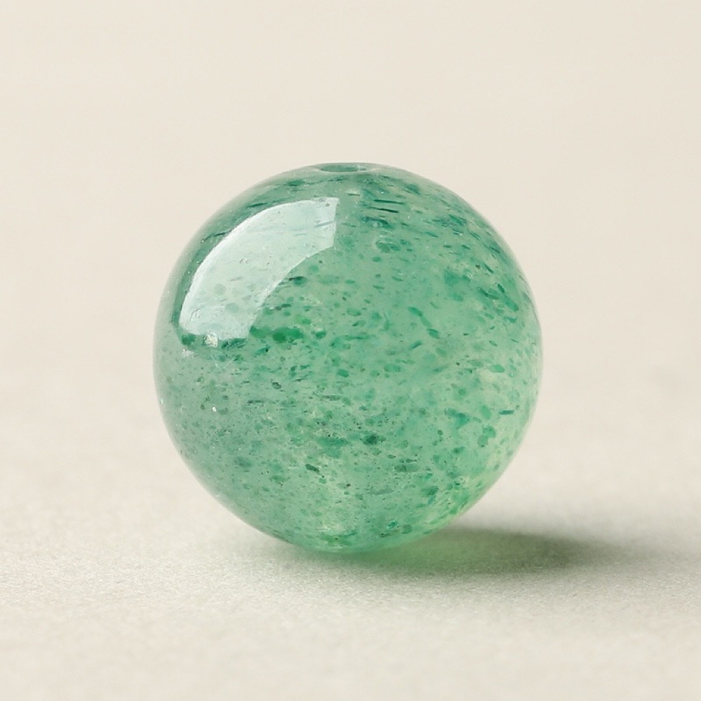 【Crystal】Z027天然绿草莓晶水晶散珠DIY隔珠手工绿色女款双面彩色