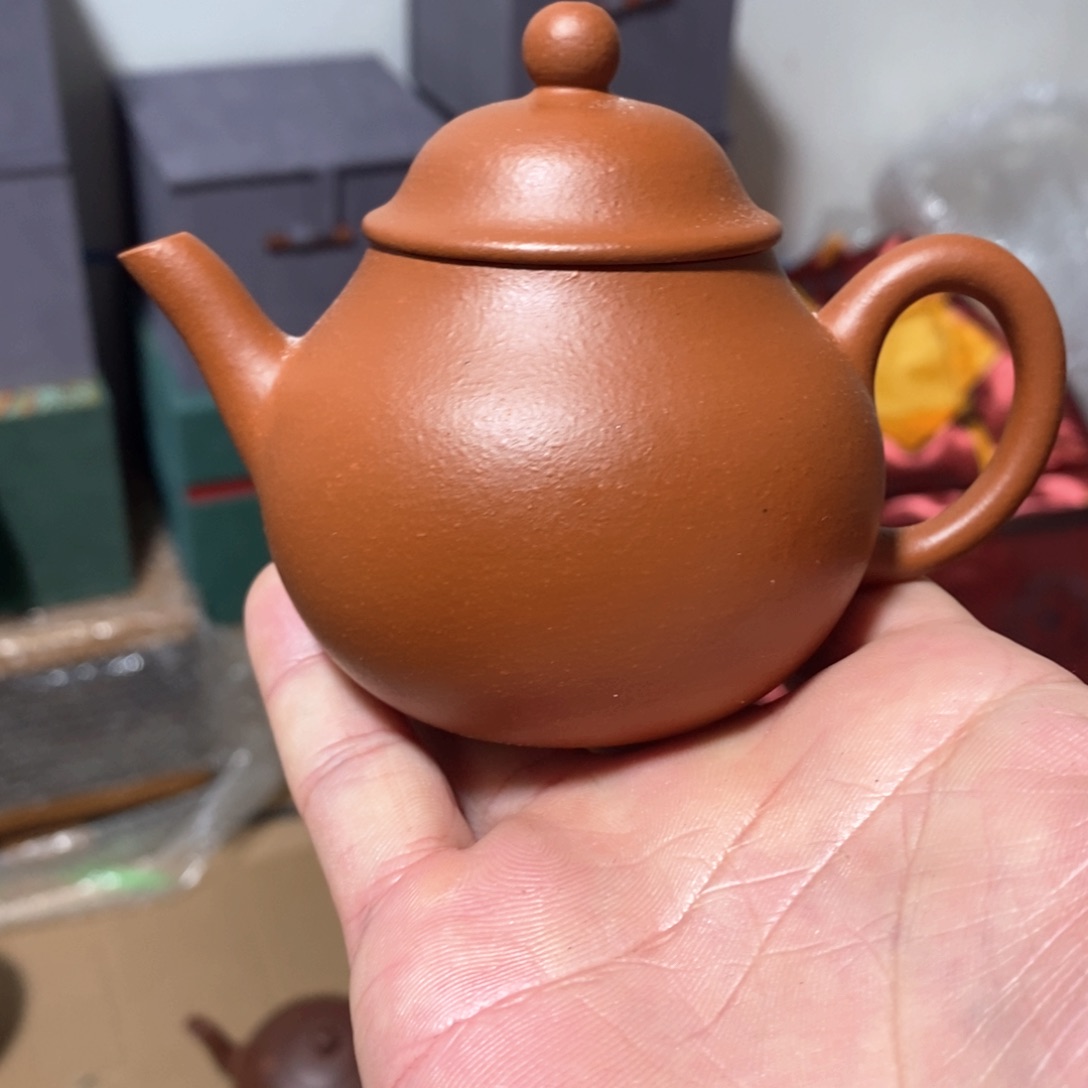 紫砂茶壶小煤窑朱泥