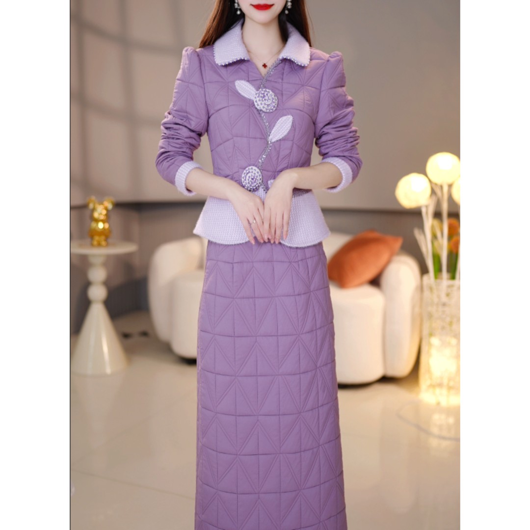 【宠粉定制】C1535上衣配半身裙优雅时尚减龄收腰显瘦冬季新轻奢