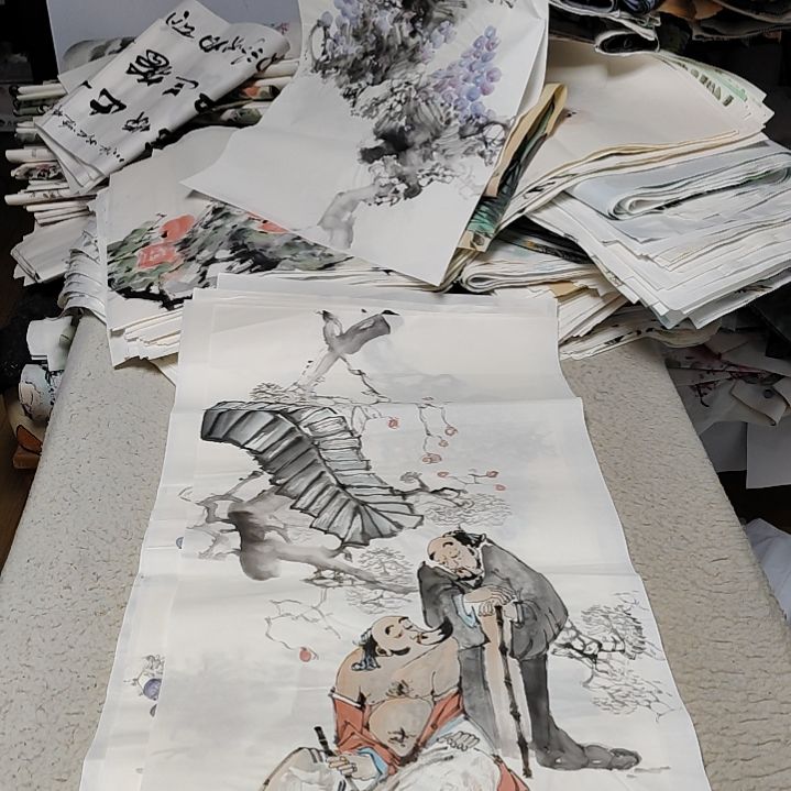 皮***囊国画落款后台备注
