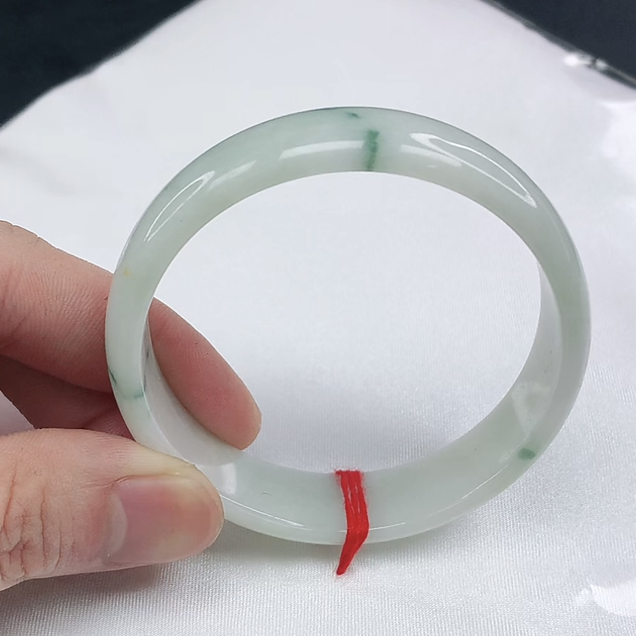 缅甸天然翡翠a货手镯，圈54.3（8315）正