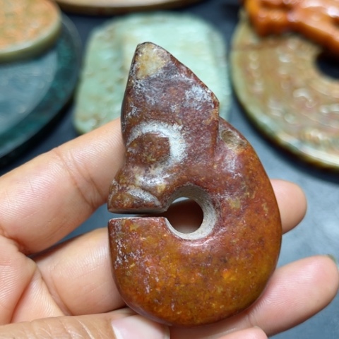 吊坠白玉菩提把件