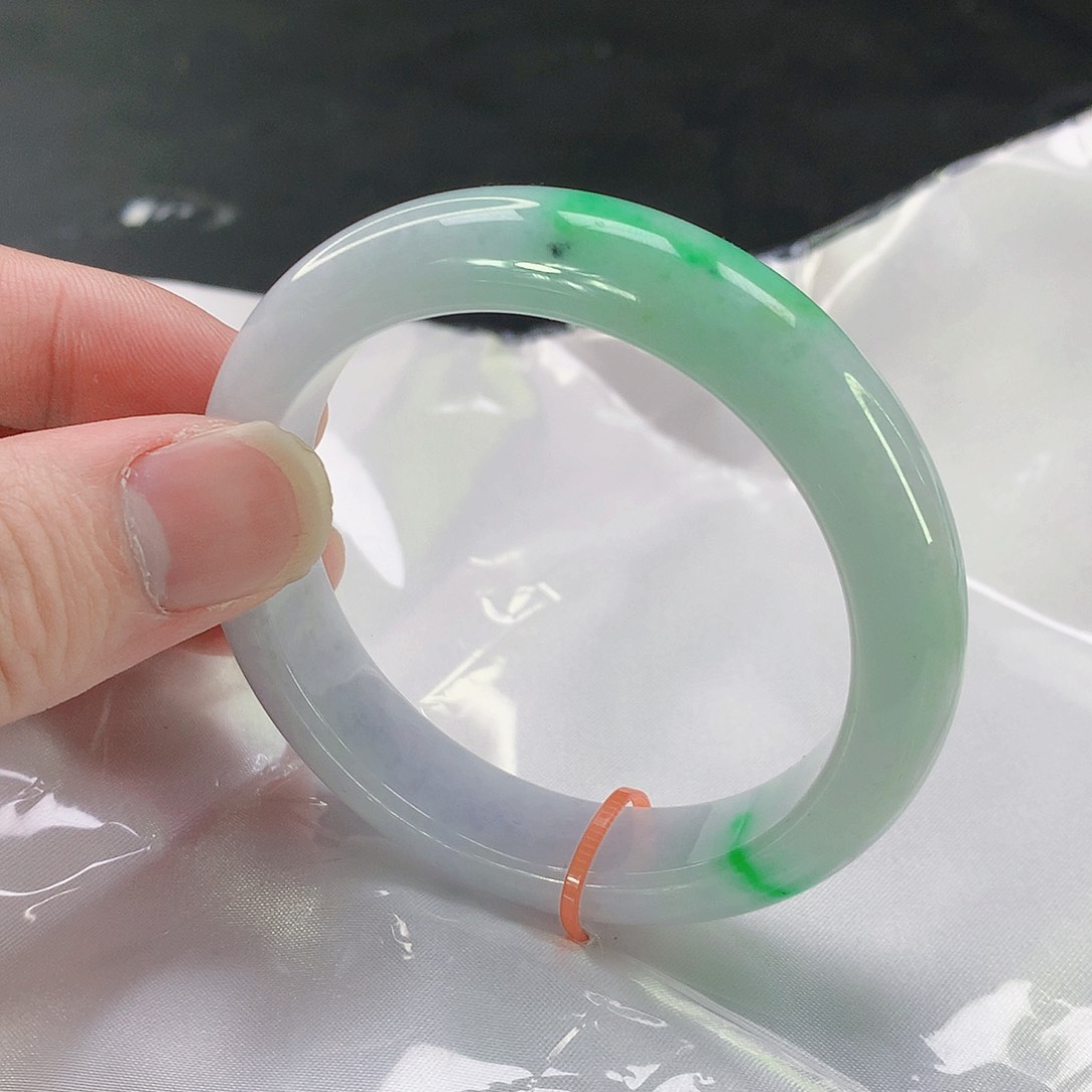 翡翠手镯未镶嵌048缅甸天然翡翠A货