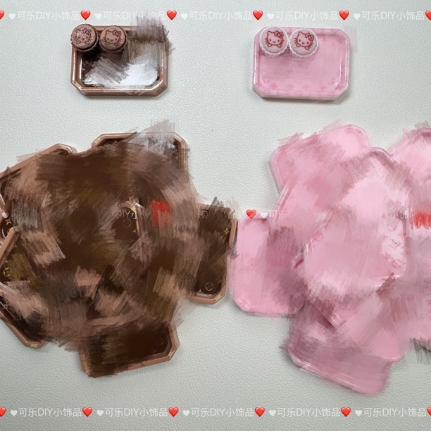 可乐定制老花KT盘（浮浮价）树脂配件