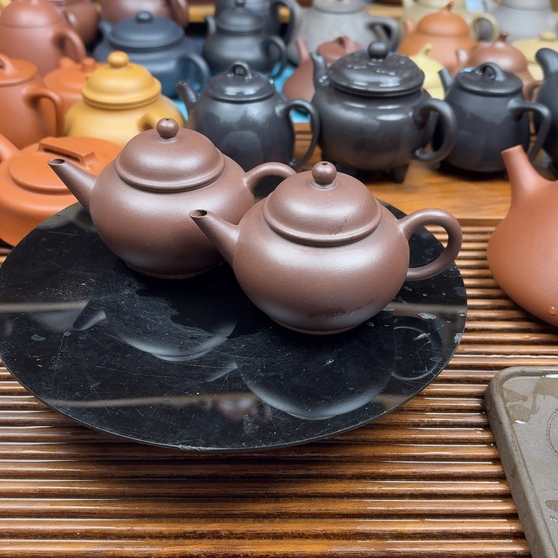 忠***茶壶紫砂半手一对