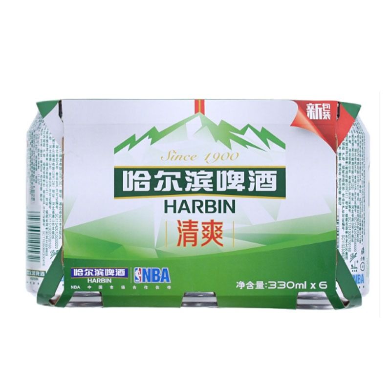 哈尔滨清爽啤酒  330ml*6厅