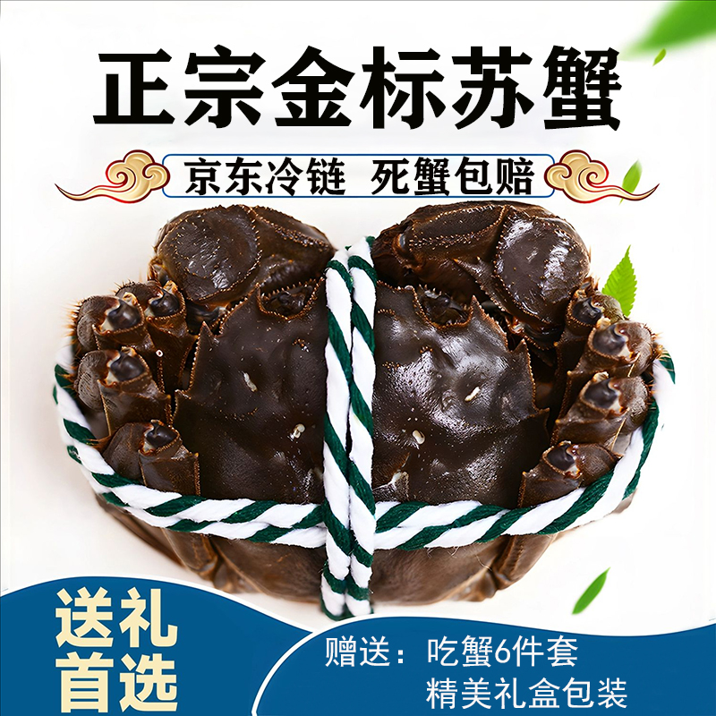 【活蟹现发】鲜活大闸蟹 公4.3-4.0 母3.3-3.0两 8/10只