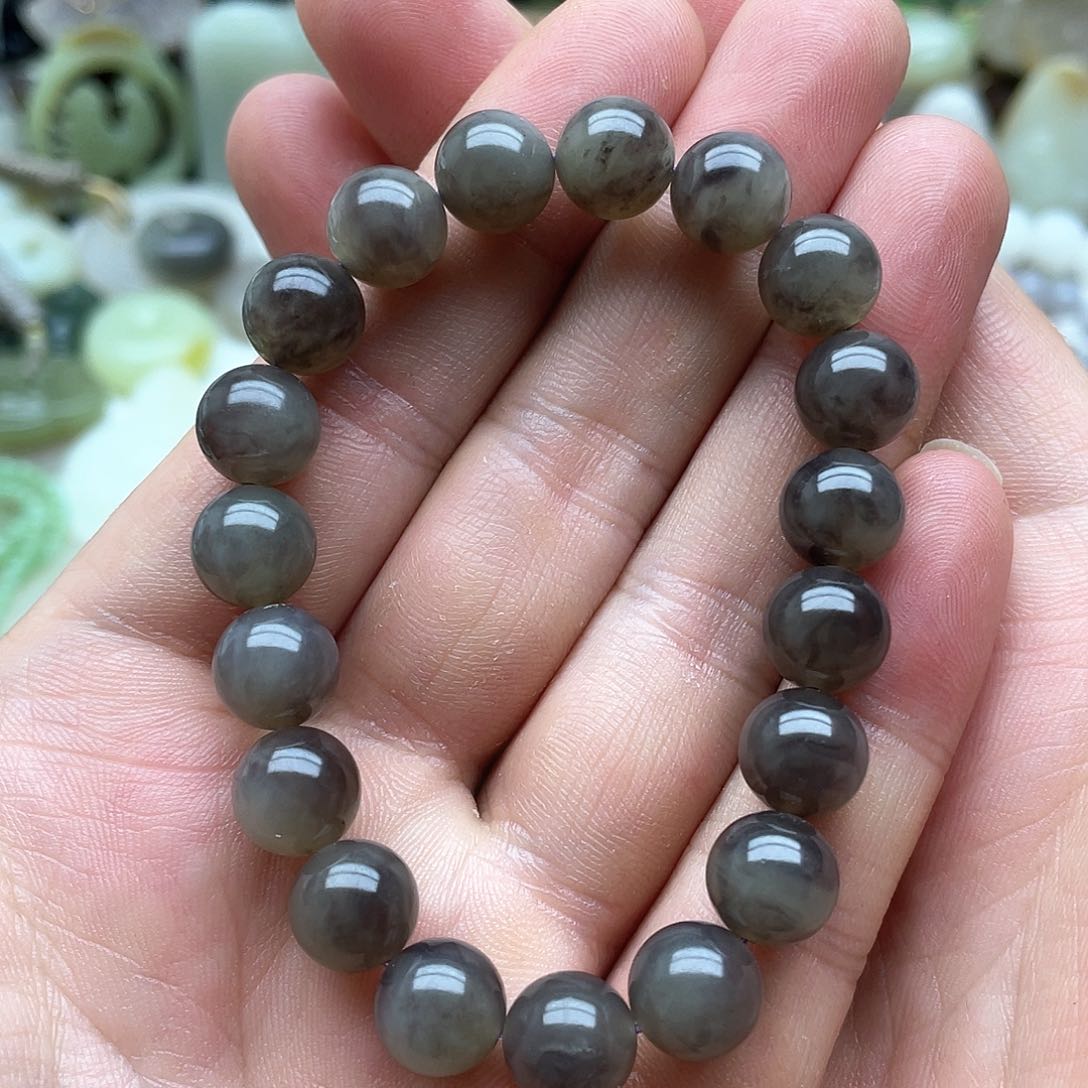 和田玉单圈手链未镶嵌栀***茶